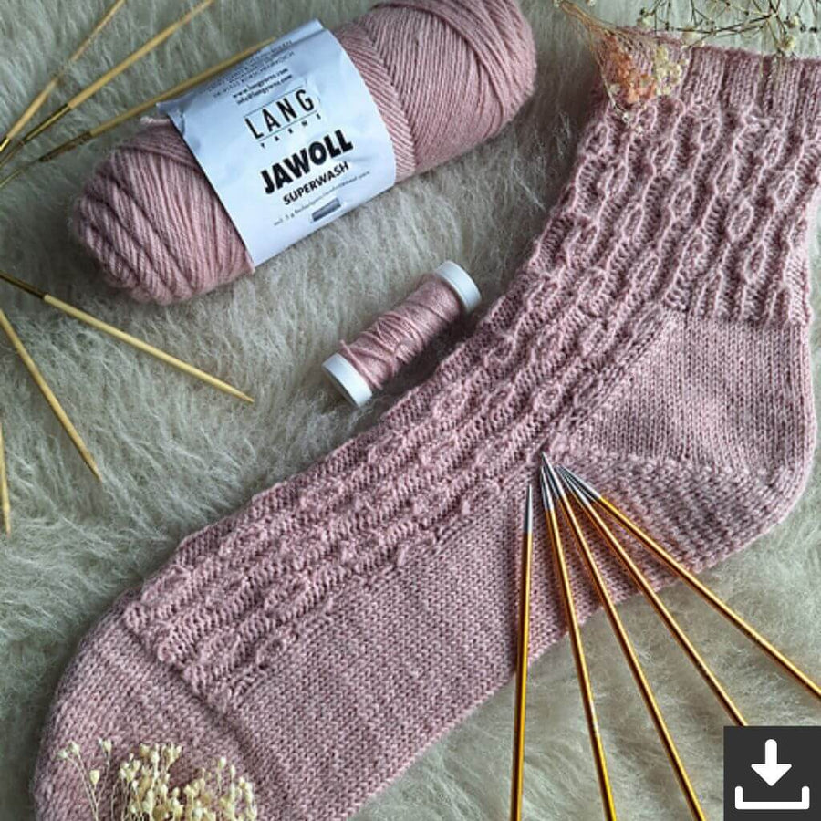 Madame Nadelspiel Cozy Leaf Socks Strickanleitung - Madame Nadelspiel (PDF) Lieblingsgarn