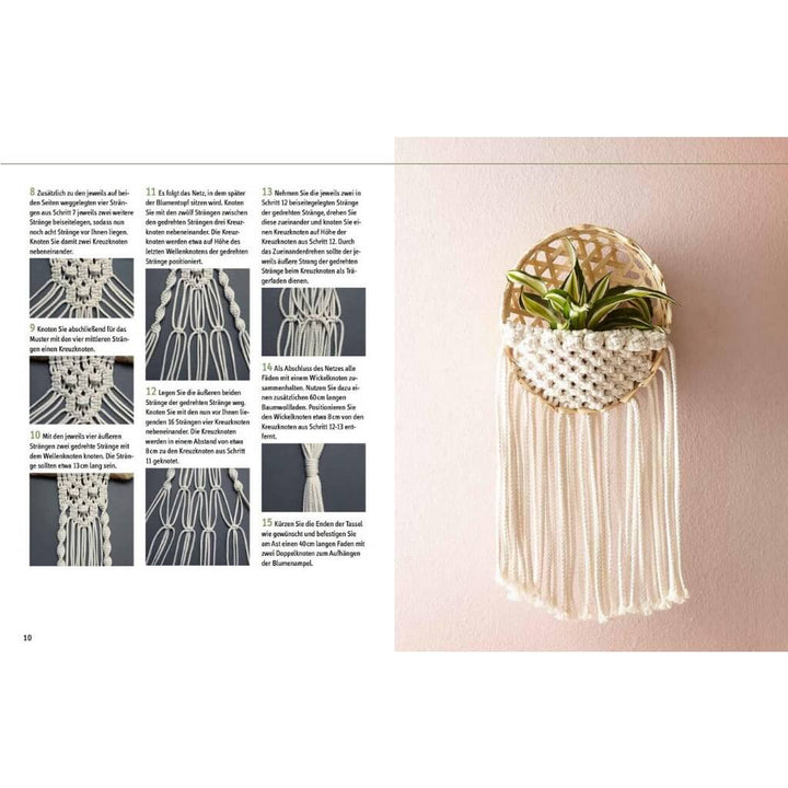 Topp TOPP Makramee Blumenampeln - Josephine Kirsch Lieblingsgarn
