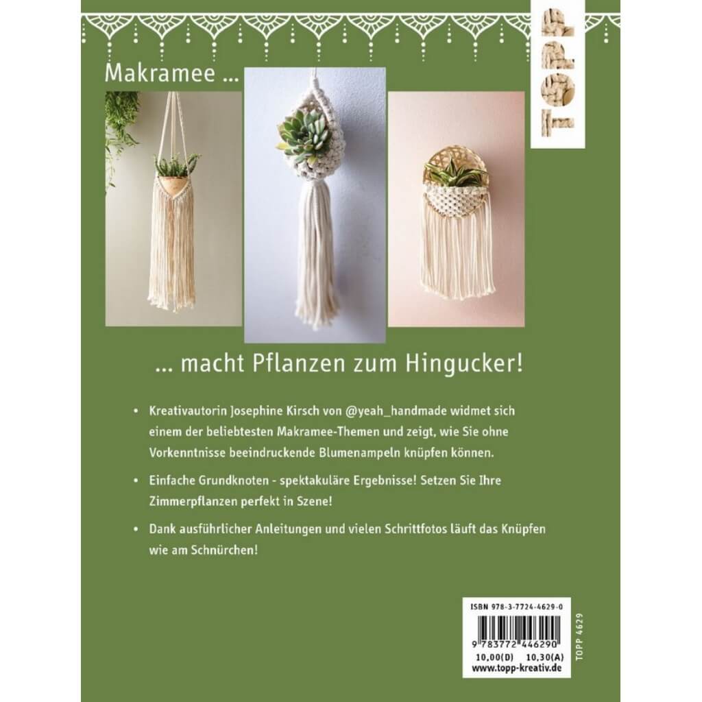 Topp TOPP Makramee Blumenampeln - Josephine Kirsch Lieblingsgarn