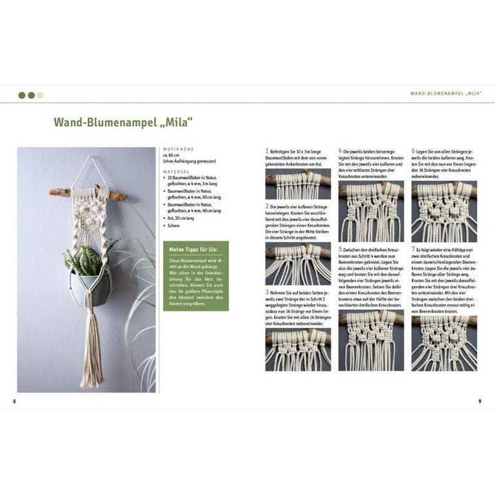 Topp TOPP Makramee Blumenampeln - Josephine Kirsch Lieblingsgarn