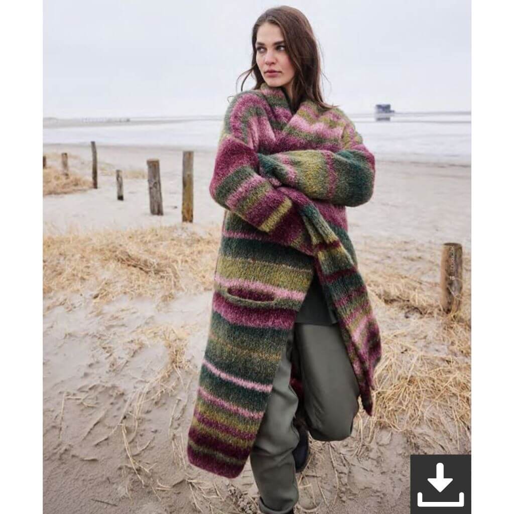 Lana Grossa Pattern Kuscheliger Mantel Strickanleitung - Lana Grossa (PDF) Lieblingsgarn