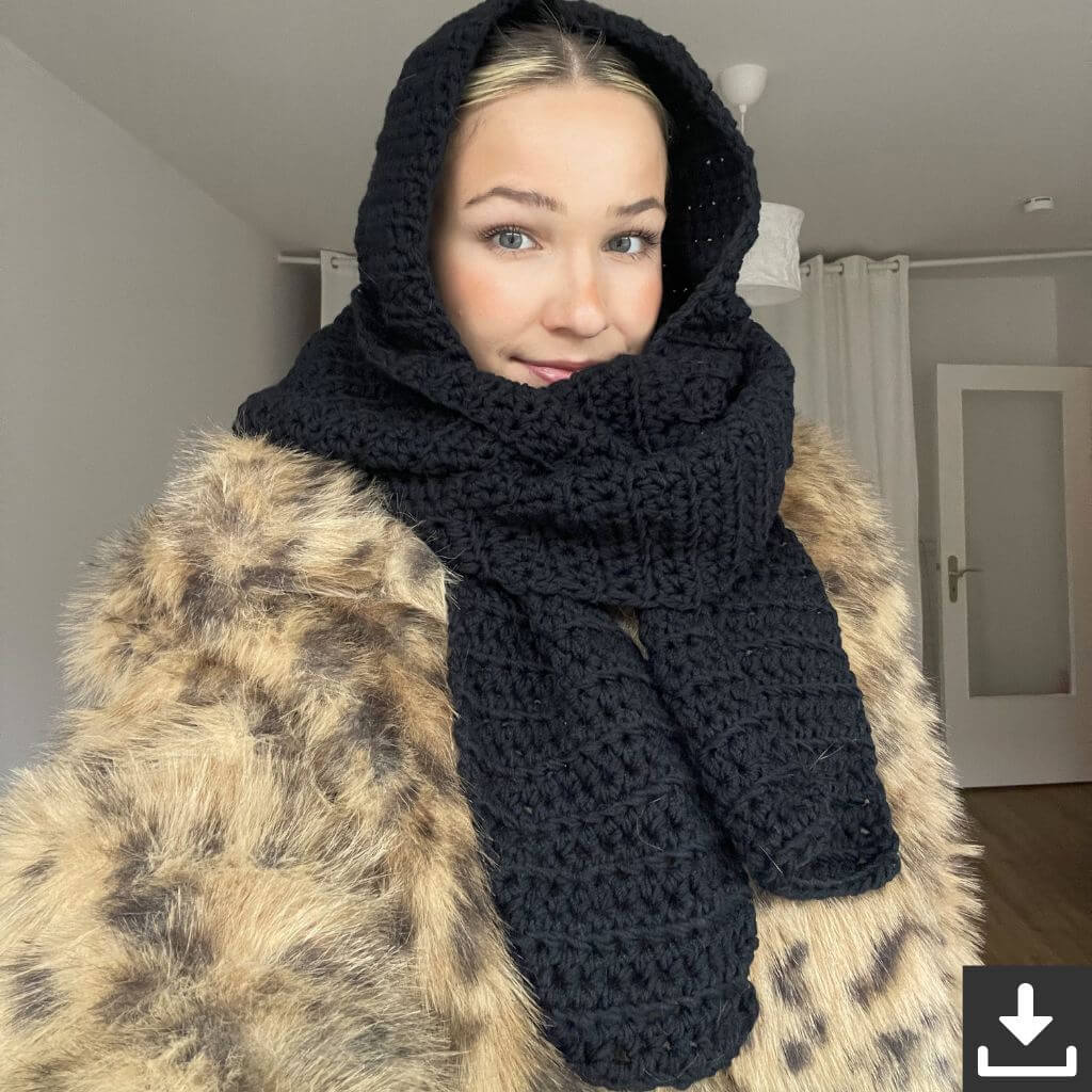 Marta Pattern Kapuzenschal Häkelanleitung - Marta x Lieblingsgarn (PDF) Lieblingsgarn