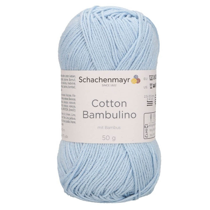 Schachenmayr 52 - Hellblau Schachenmayr Cotton Bambulino 50 g - Sommergarn Lieblingsgarn
