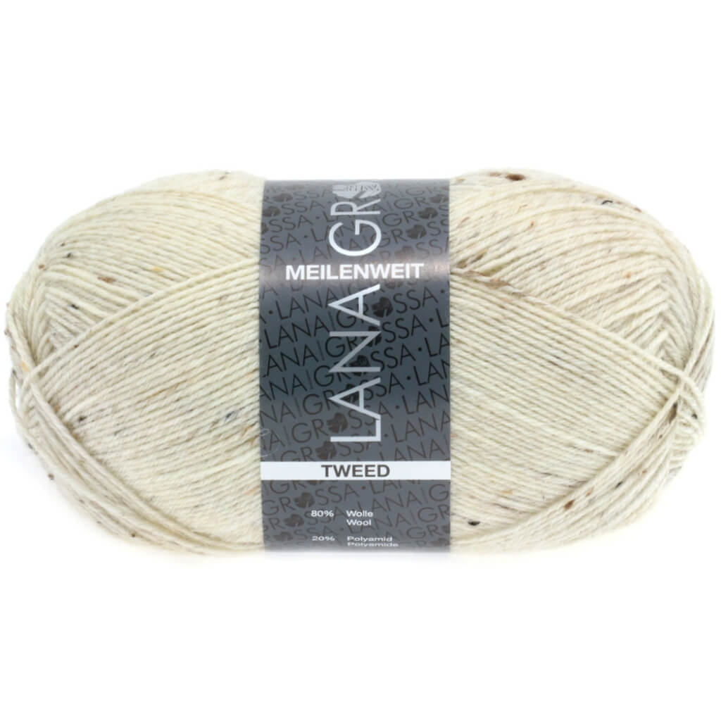 Lana Grossa 106 - Natur meliert Lana Grossa Meilenweit 100 Tweed Lieblingsgarn