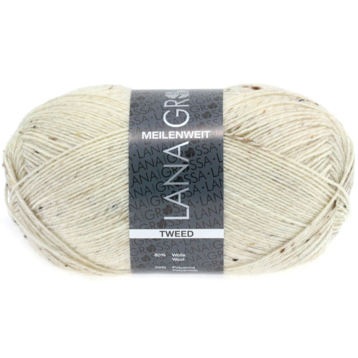Lana Grossa 106 - Natur meliert Lana Grossa Meilenweit 100 Tweed Lieblingsgarn