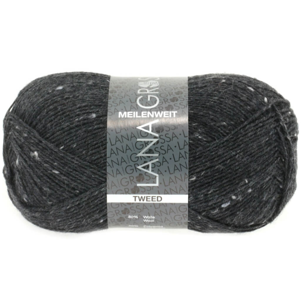 Lana Grossa 107 - Anthrazit Lana Grossa Meilenweit 100 Tweed Lieblingsgarn