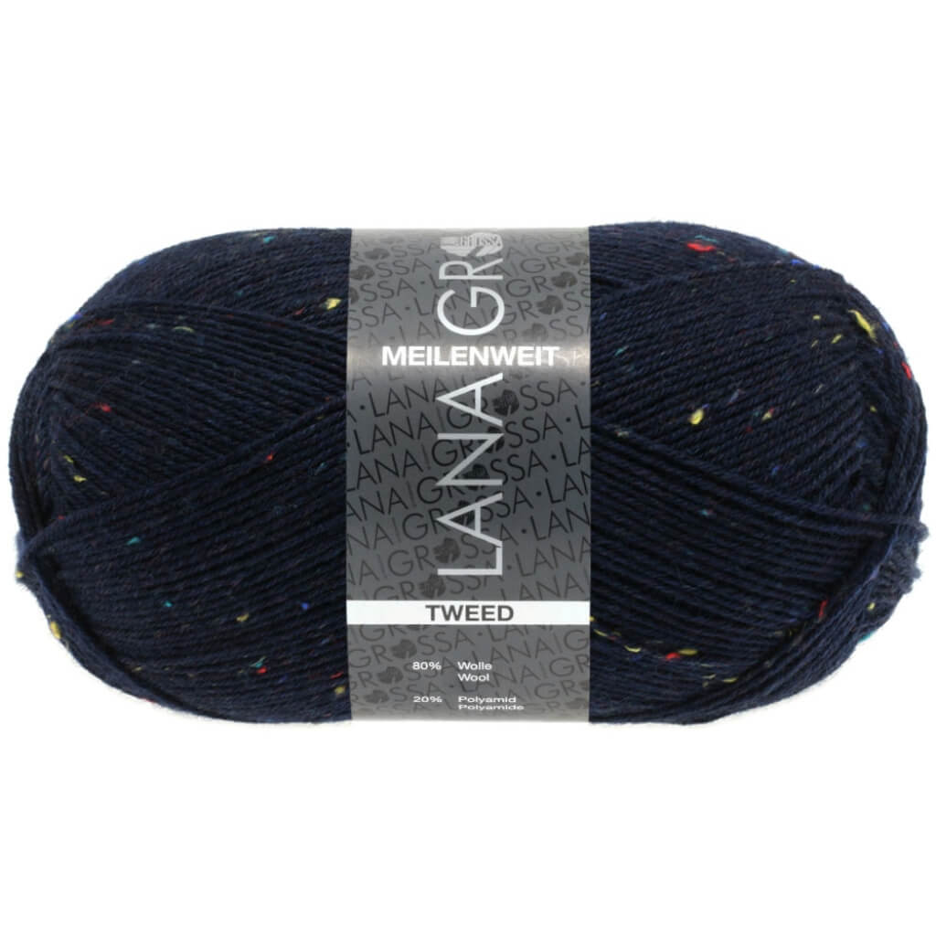 Lana Grossa 112 - Nachtblau Lana Grossa Meilenweit 100 Tweed Lieblingsgarn