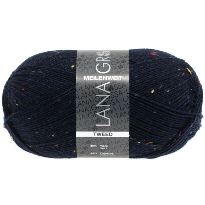 Lana Grossa 112 - Nachtblau Lana Grossa Meilenweit 100 Tweed Lieblingsgarn