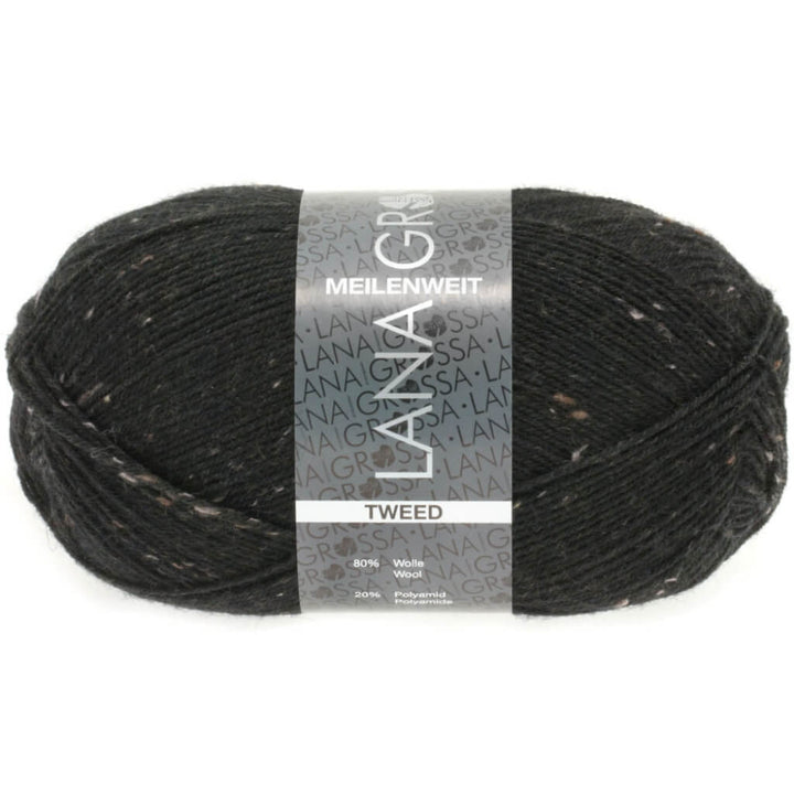 Lana Grossa 126 - Schwarz Lana Grossa Meilenweit 100 Tweed Lieblingsgarn