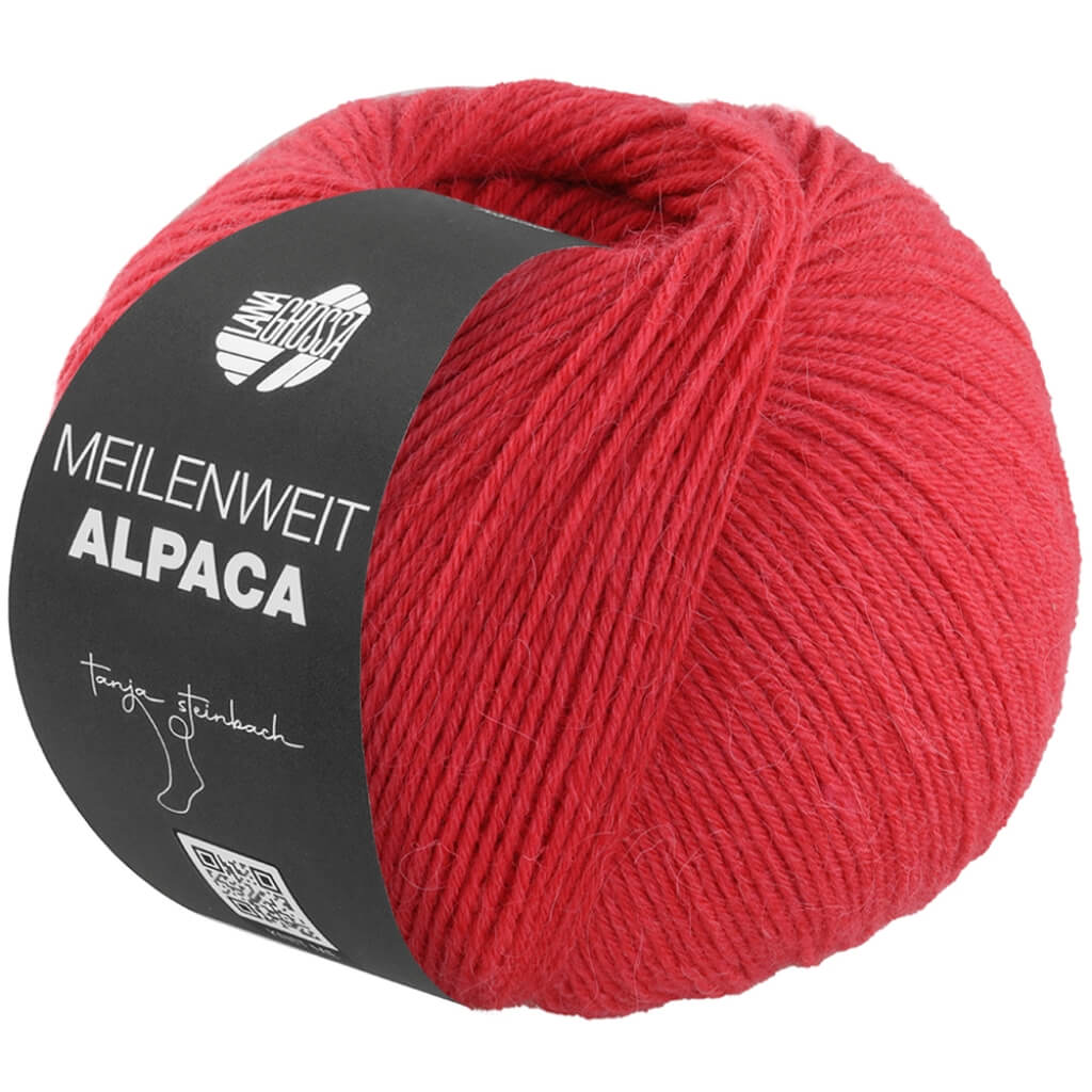 Lana Grossa 1003 - Rot Lana Grossa Meilenweit 6-F. 150 Alpaca Uni Lieblingsgarn