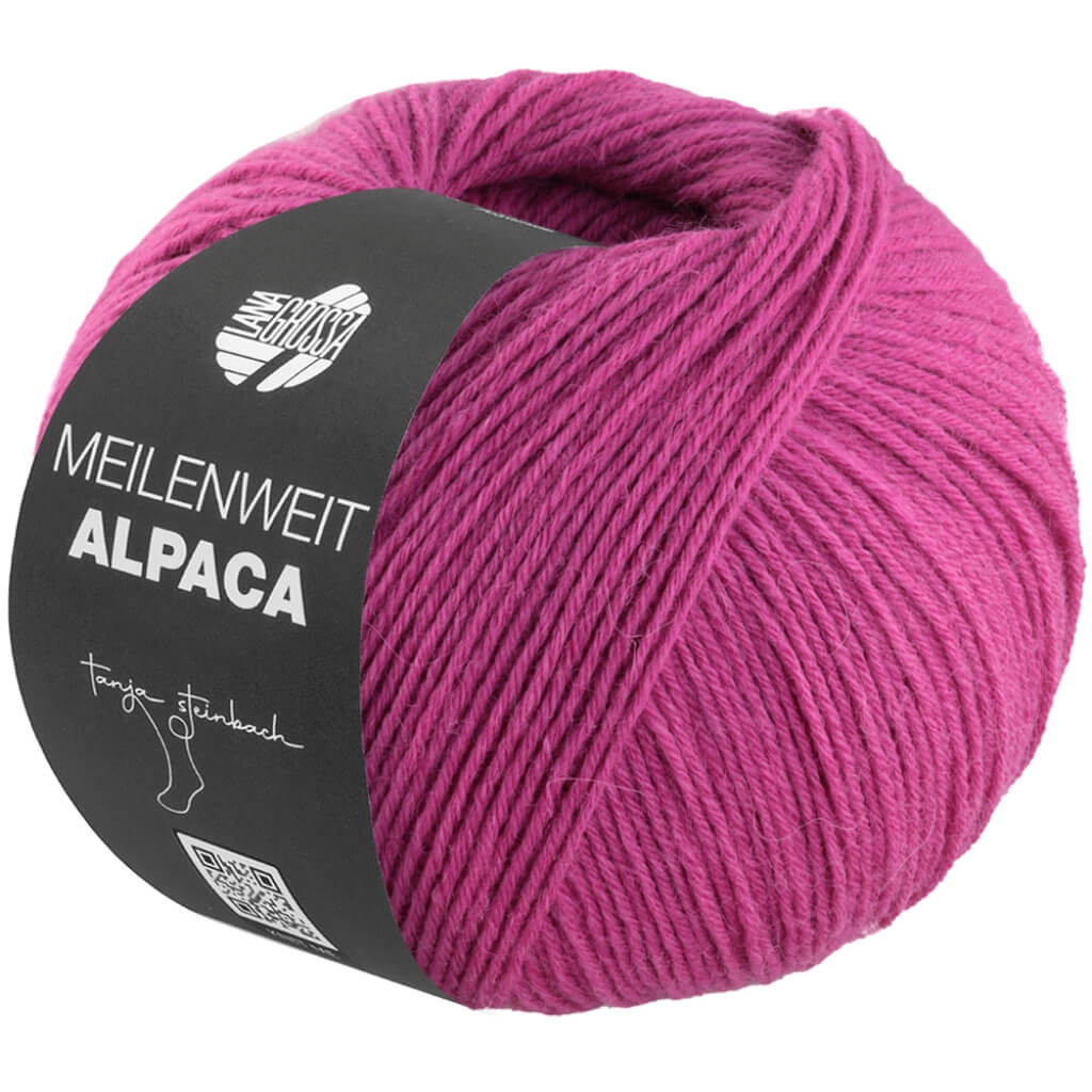 Lana Grossa 1004 - Fuchsia Lana Grossa Meilenweit 6-F. 150 Alpaca Uni Lieblingsgarn