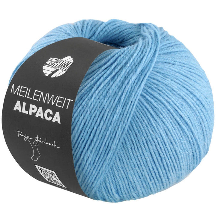 Lana Grossa 1005 - Hellblau Lana Grossa Meilenweit 6-F. 150 Alpaca Uni Lieblingsgarn