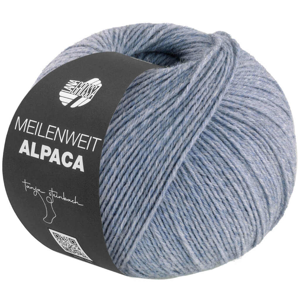 Lana Grossa 1012 - Graublau Lana Grossa Meilenweit 6-F. 150 Alpaca Uni Lieblingsgarn