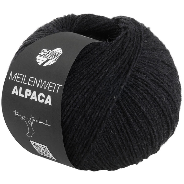 Lana Grossa 1014 - Schwarz Lana Grossa Meilenweit 6-fach Alpaca Uni Lieblingsgarn