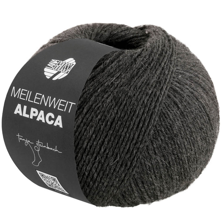 Lana Grossa 1015 - Anthrazit Lana Grossa Meilenweit 6-fach Alpaca Uni Lieblingsgarn