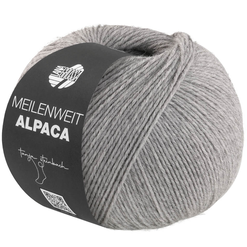 Lana Grossa 1016 - Dunkelgrau Lana Grossa Meilenweit 6-fach Alpaca Uni Lieblingsgarn
