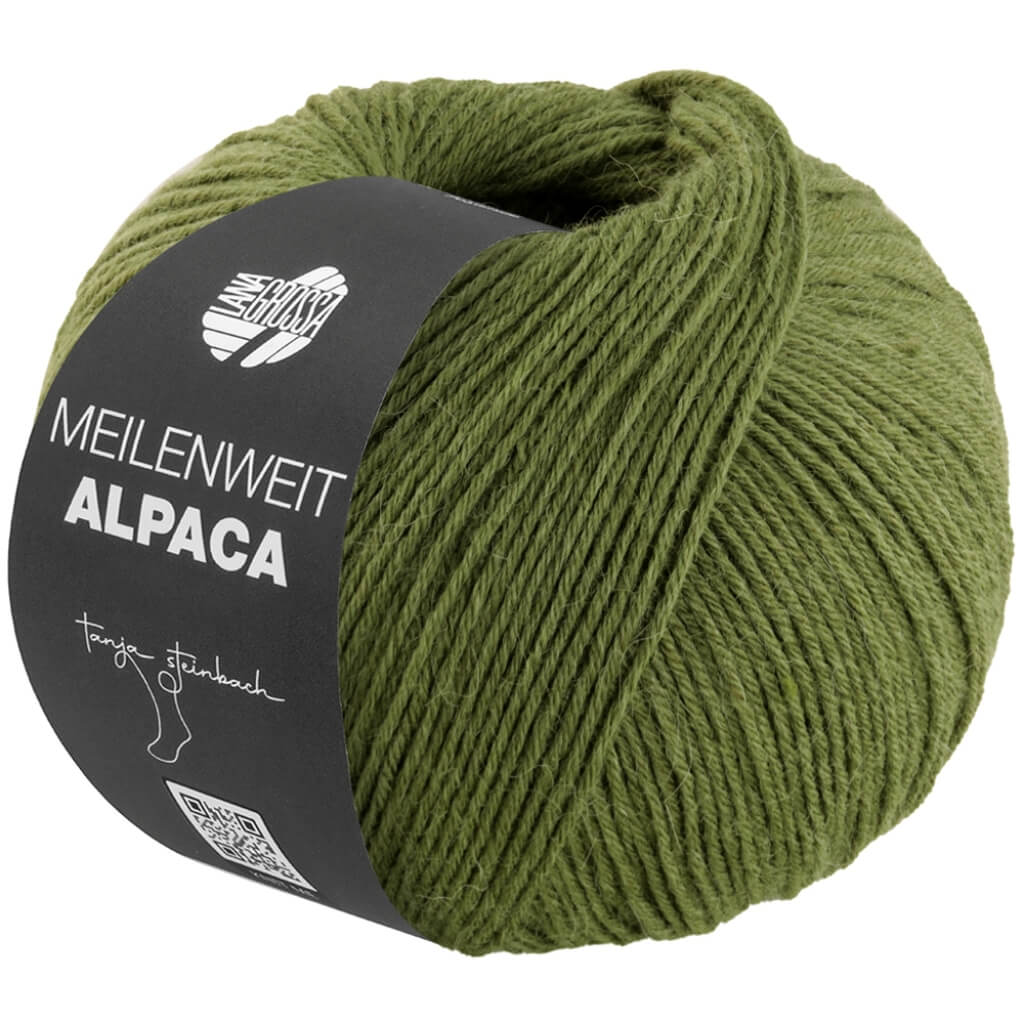 Lana Grossa 1019 - Waldgrün Lana Grossa Meilenweit 6-fach Alpaca Uni Lieblingsgarn