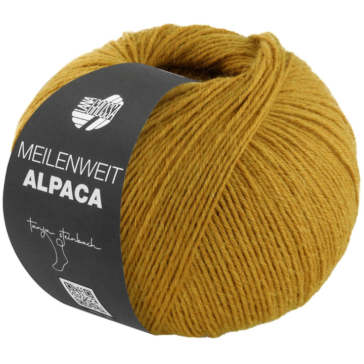 Lana Grossa 1020 - Senf Lana Grossa Meilenweit 6-F. 150 Alpaca Uni Lieblingsgarn