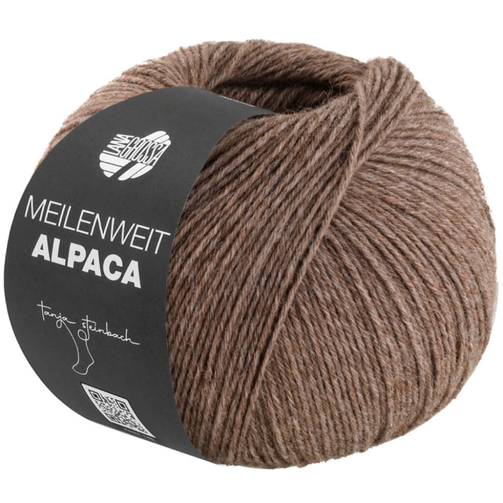 Lana Grossa 1021 - Graubraun Lana Grossa Meilenweit 6-fach Alpaca Uni Lieblingsgarn