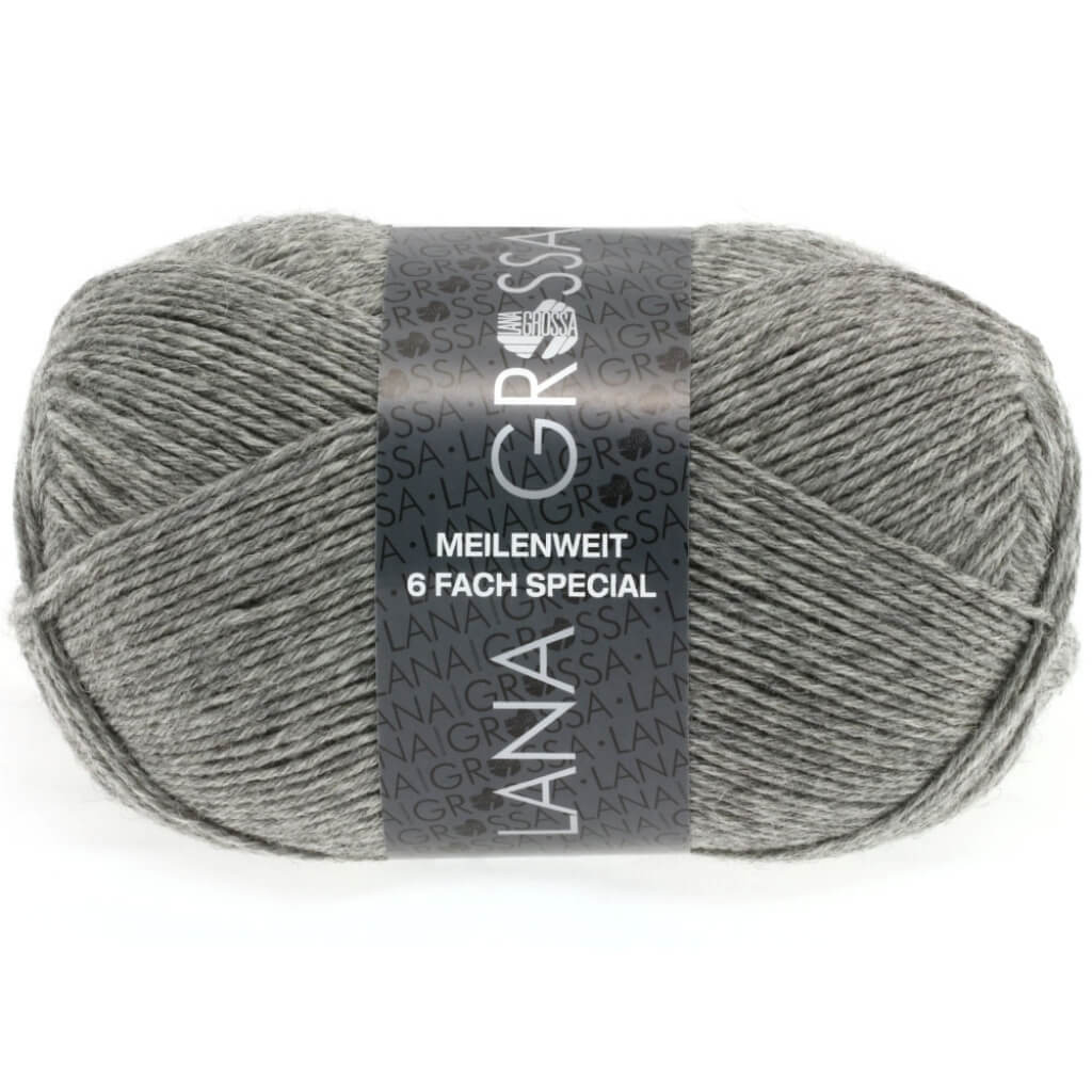 Lana Grossa 8961 - Grau meliert Lana Grossa Meilenweit 6-F 150 Mélange Lieblingsgarn