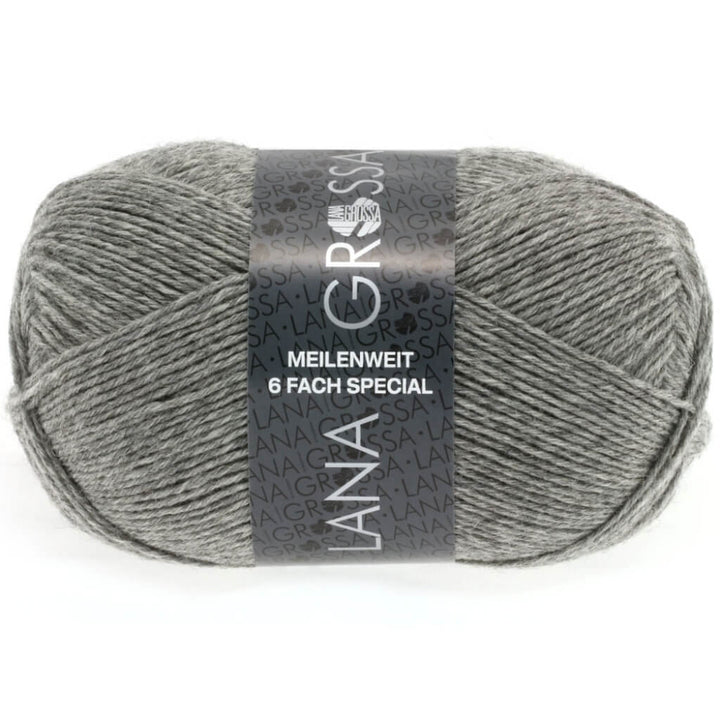Lana Grossa 8961 - Grau meliert Lana Grossa Meilenweit 6-F 150 Mélange Lieblingsgarn