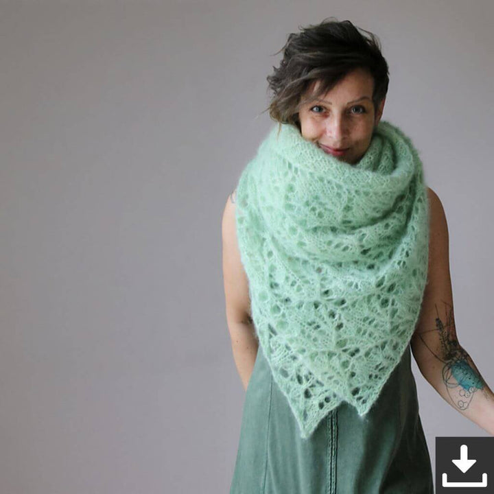 Melanie Berg Pattern Tuch Matcha Mood Strickanleitung mit Rowmap - Melanie Berg (PDF) Lieblingsgarn