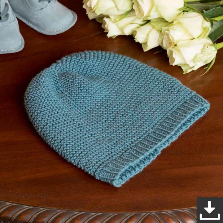 Lang Yarns Pattern Babymütze im Kraus-Rechts-Muster Strickanleitung - Lang Yarns (PDF) Lieblingsgarn