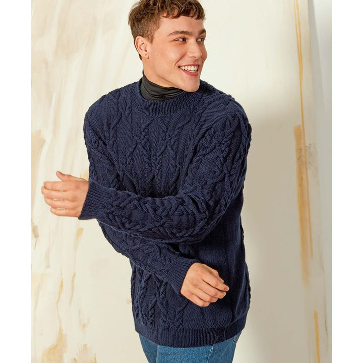 Lang Yarns Pattern Herren Pullover mit Zopfstrickmuster Strickanleitung - Lang Yarns (PDF) Lieblingsgarn