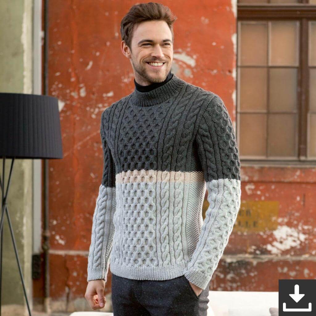 Lang Yarns Pattern Herren Pullover Strickanleitung - Lang Yarns (PDF) Lieblingsgarn