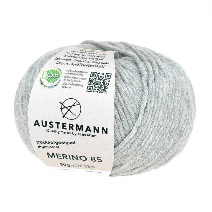 Austermann 63 - Hell-Graumliert Austermann Merino 85 Exp 50g Lieblingsgarn