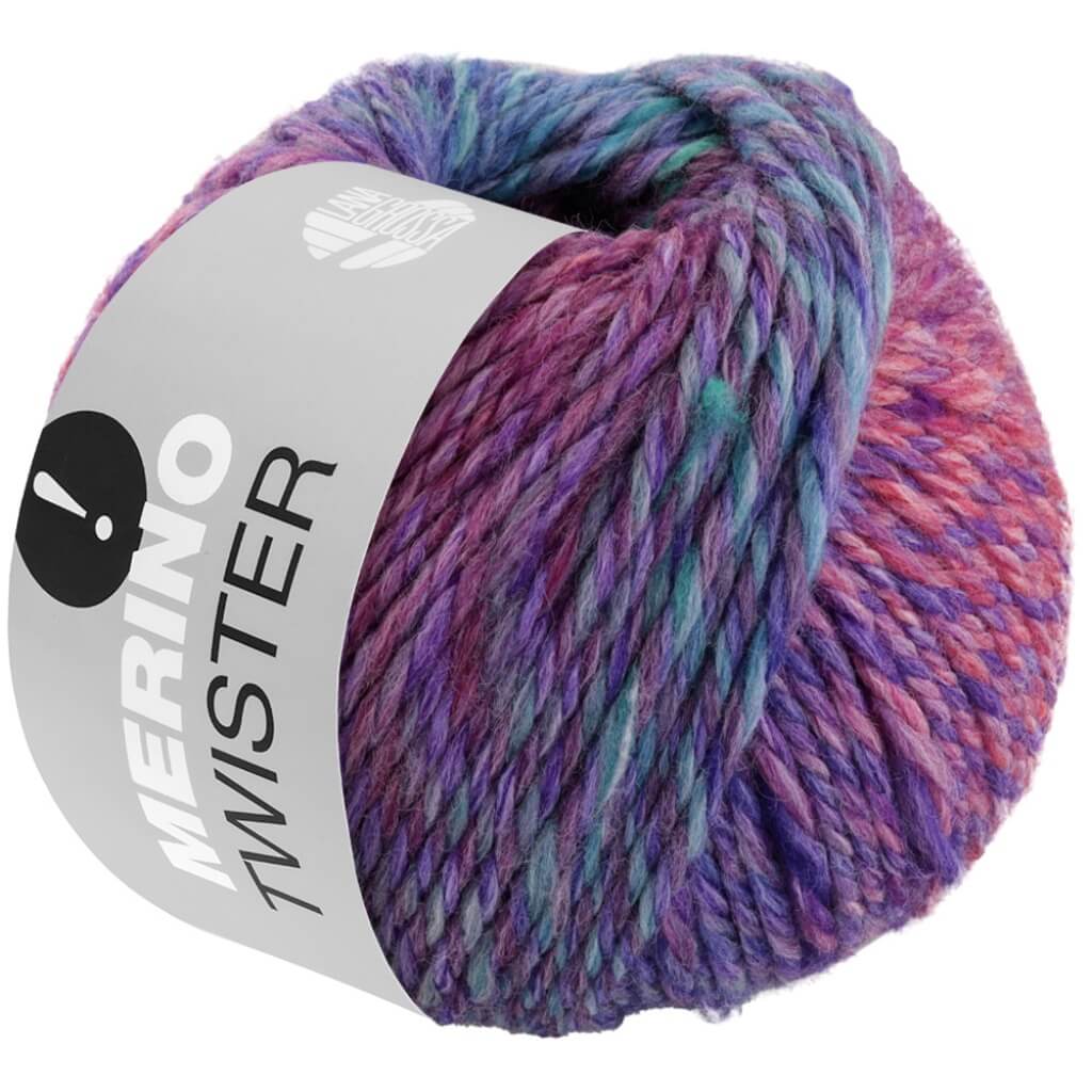 Lana Grossa 19 - Hell-/Weinrot/Türkisgrün/Blau/Jade/Dunkelgrau Lana Grossa Merino Twister Lieblingsgarn