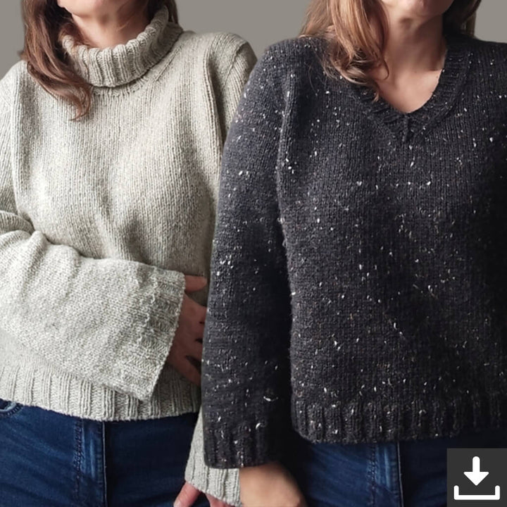 Miene Knits Pattern 2-in-1 Suna Sweater Strickanleitung - Miene Knits (PDF) Lieblingsgarn