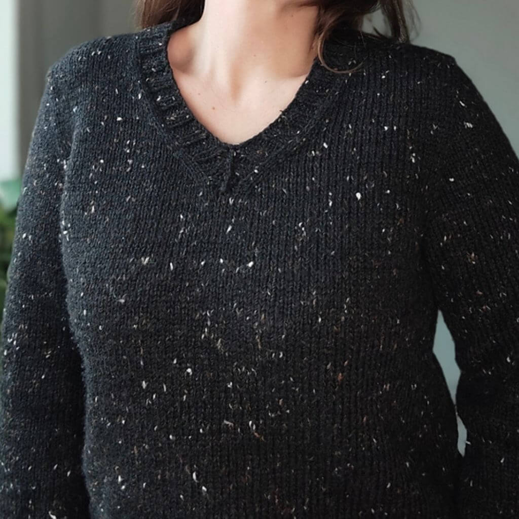 Miene Knits Pattern Pullover Suna Sweater V-Neck Strickanleitung - Miene Knits (PDF) Lieblingsgarn
