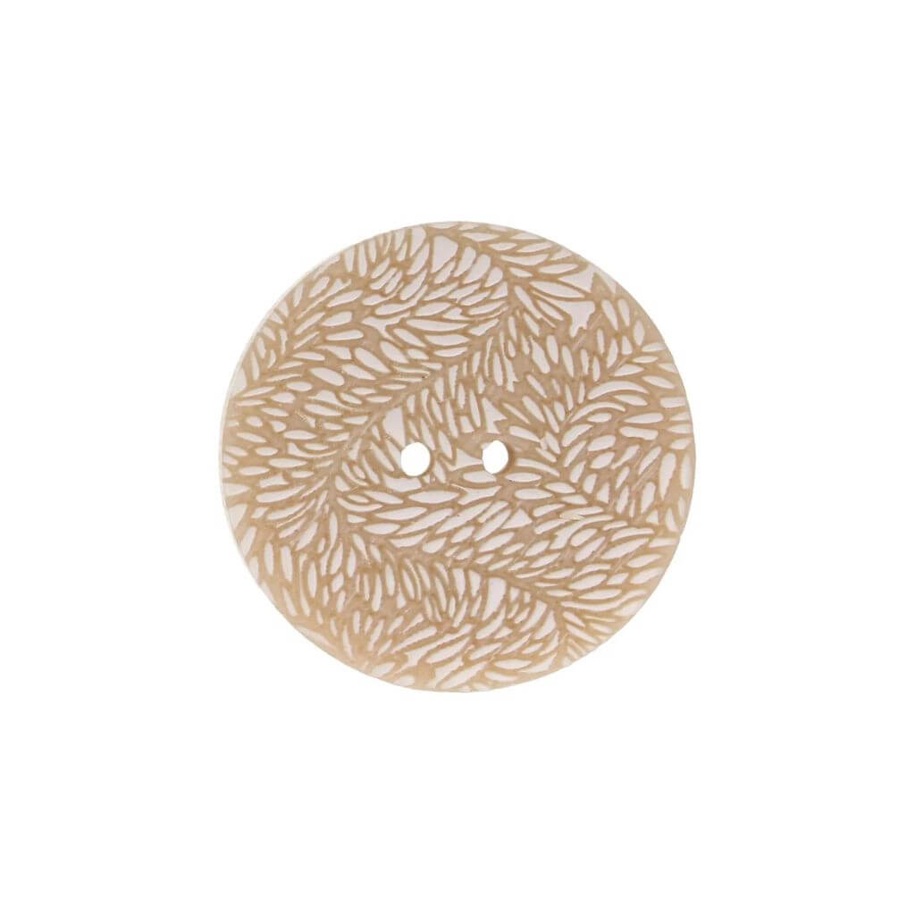 Milward Knopf 2-Loch Blätter 28mm weiß-beige 4 Stk.