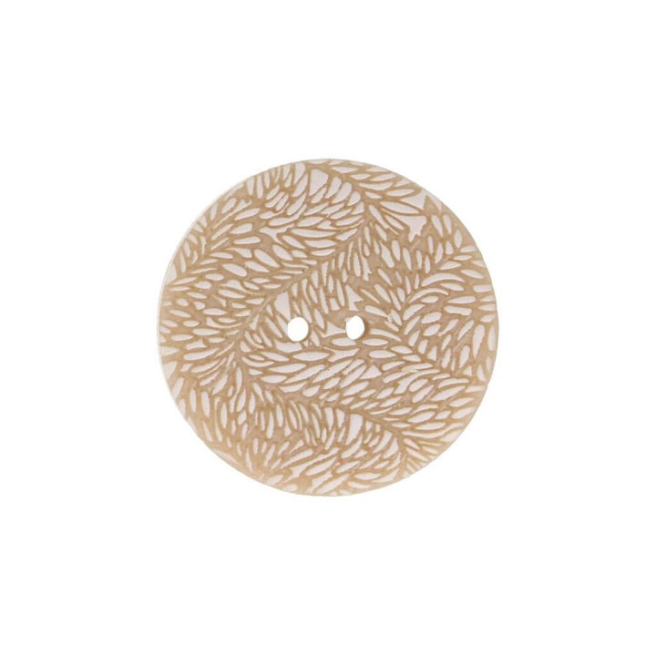 Milward Knopf 2-Loch Blätter 28mm weiß-beige 4 Stk.