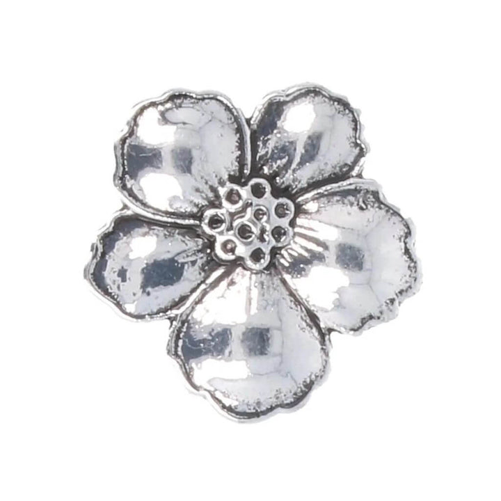 Milward Milward Knopf Blume Antik 15mm silber - 10Stk Lieblingsgarn