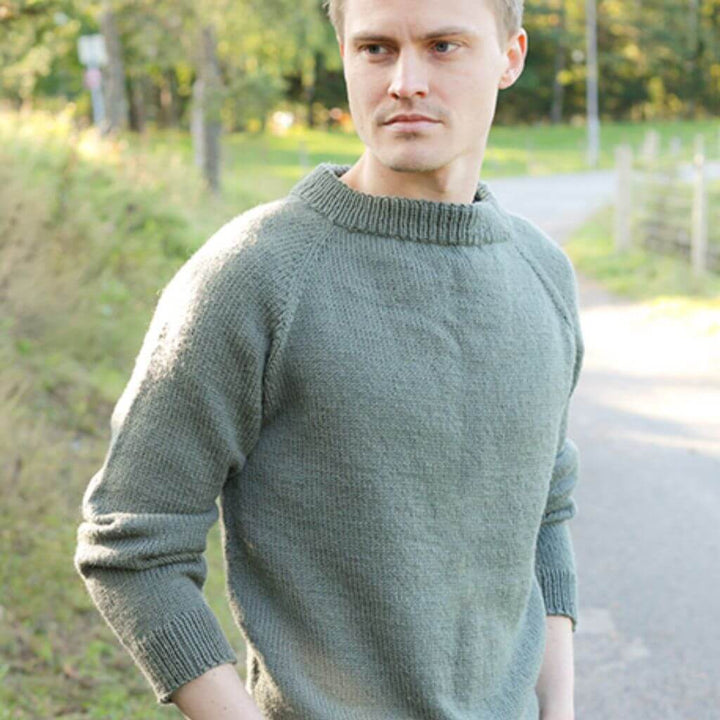 Drops Design Pattern Herren Pullover Misty Day Strickset - Drops (PDF) Lieblingsgarn