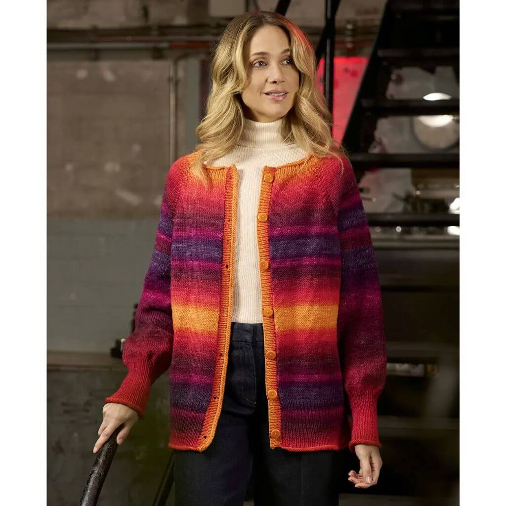 Jacke im Farbverlauf mit Raglan Strickanleitung - Pro Lana (Heft)