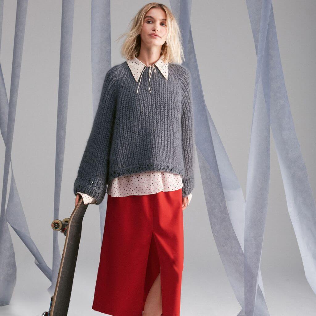 Top Down Pullover Mohair di Gio + Cosmo Strickanleitung - Lana Grossa (Heft)