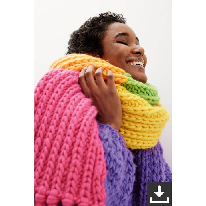 Lana Grossa Pattern Bunter Schal Strickanleitung - Lana Grossa (PDF) Lieblingsgarn