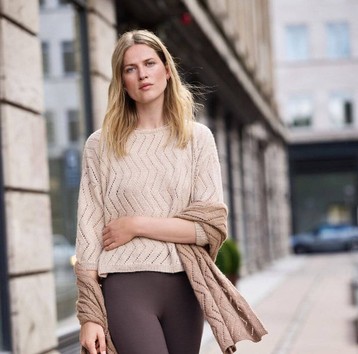 Lana Grossa Damen Pullover im Ajourmuster Strickanleitung - Lana Grossa (Heft) Lieblingsgarn