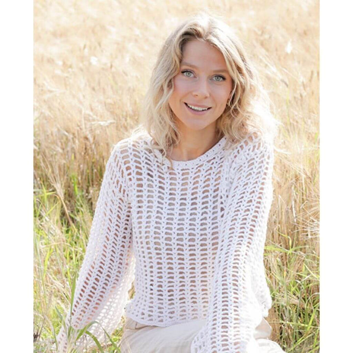 Drops Design Pattern Pullover Moon Lace Sweater Häkelanleitung - Drops (PDF) Lieblingsgarn