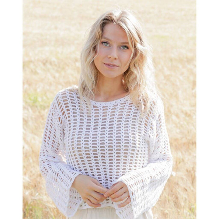Drops Design Pattern Pullover Moon Lace Sweater Häkelanleitung - Drops (PDF) Lieblingsgarn