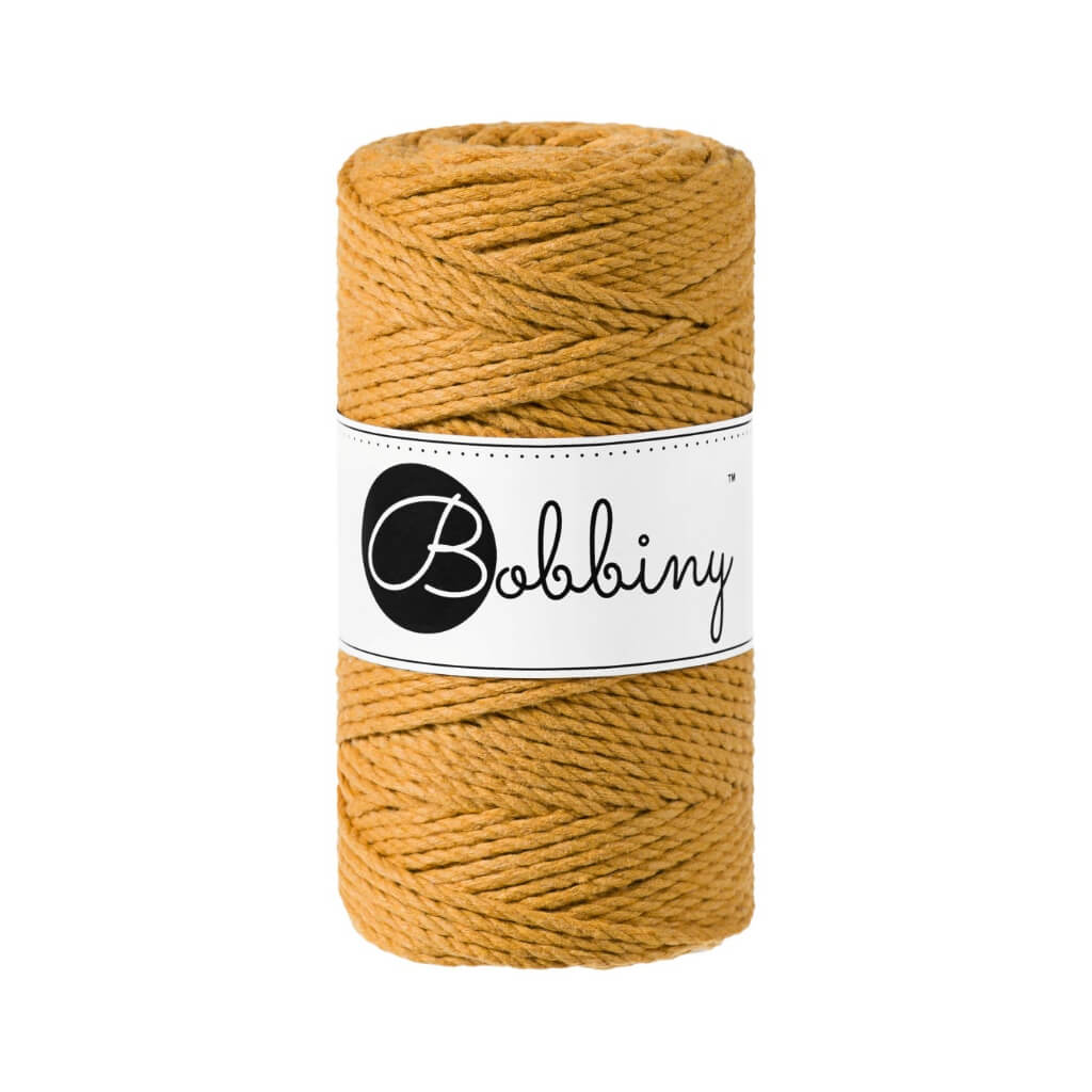 Bobbiny Mustard Bobbiny Makramee Garn 3mm gedreht Lieblingsgarn