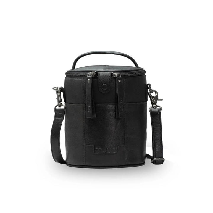 muud Black / Mit Gurt muud Saturn - Projekttasche aus Leder Lieblingsgarn