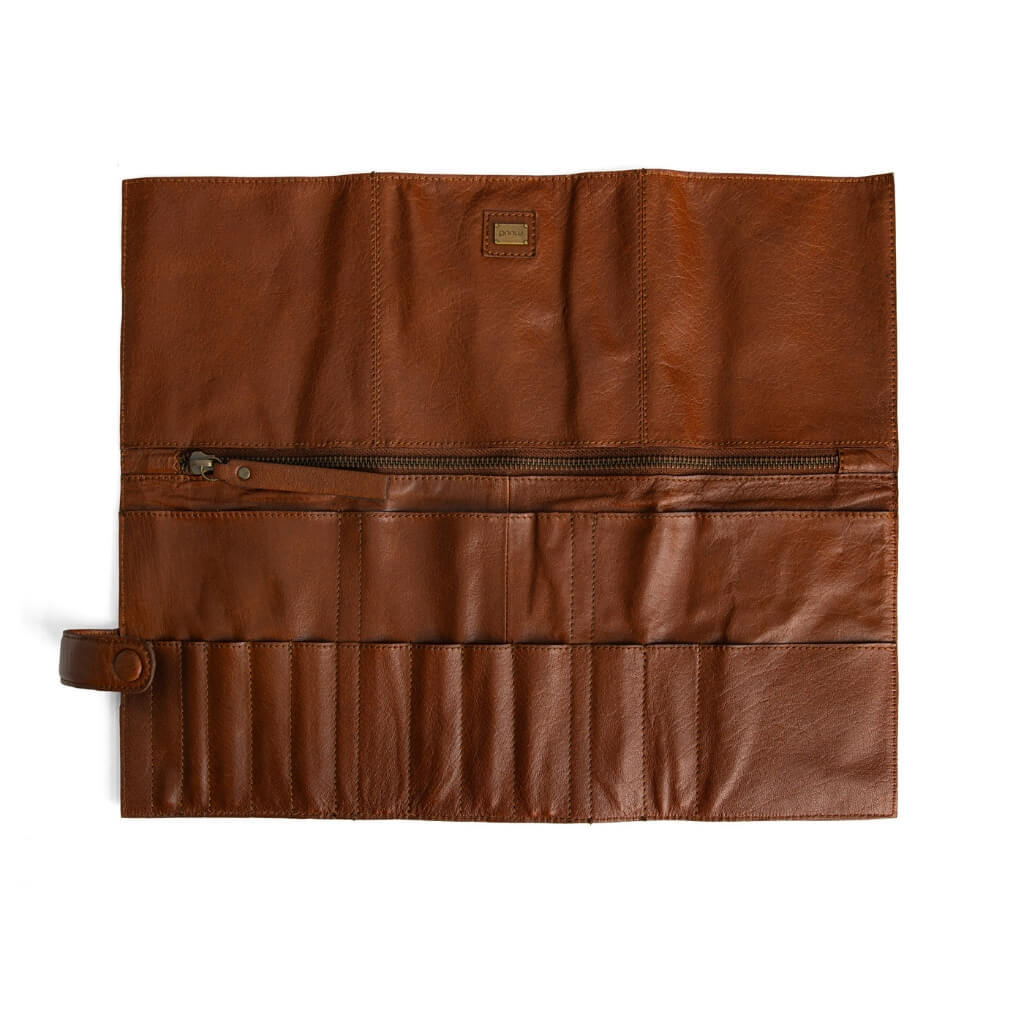 muud Rich Brown muud Stockholm - Ledertasche für Nadelsysteme Lieblingsgarn