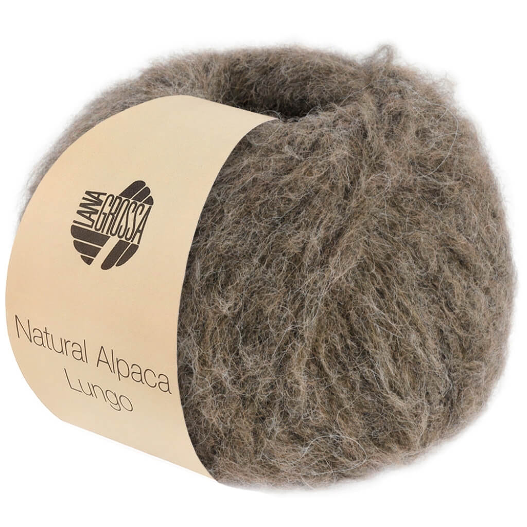 Lana Grossa 20 - Graubraun Lana Grossa Natural Alpaca Lungo Lieblingsgarn