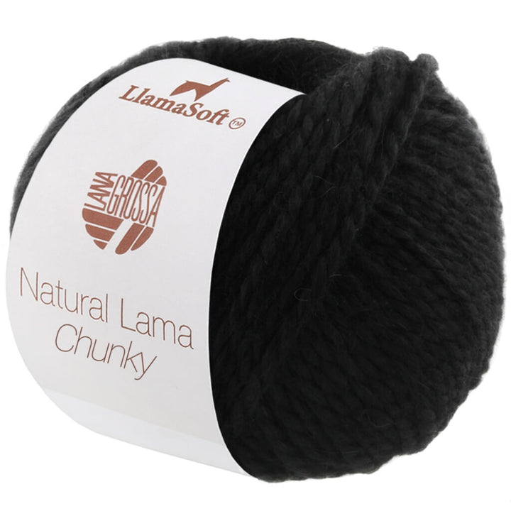 Lana Grossa 8 - Schwarz Lana Grossa Natural Lama Chunky Lieblingsgarn