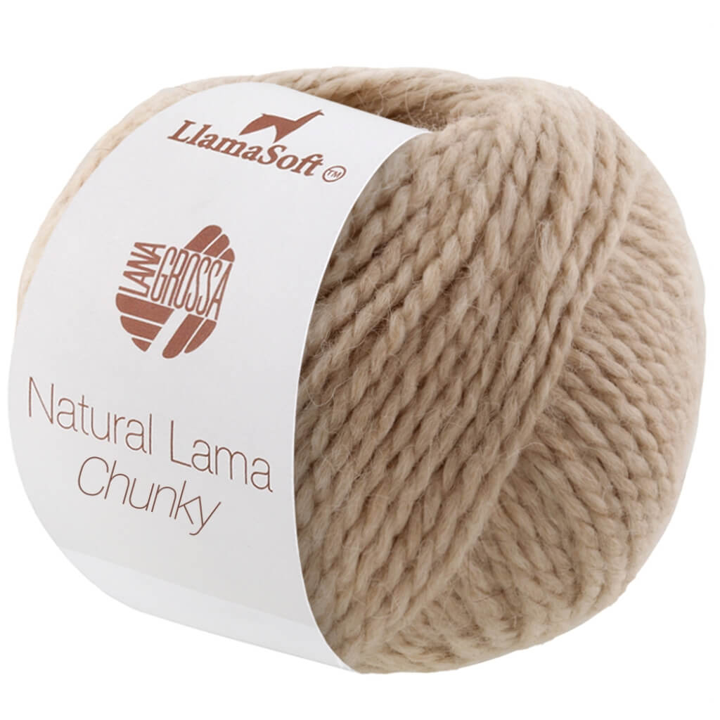 Lana Grossa 10 - Hellbeige Lana Grossa Natural Lama Chunky Lieblingsgarn