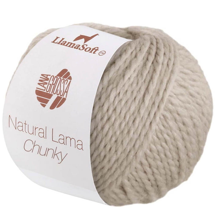 Lana Grossa 12 - Graubeige Lana Grossa Natural Lama Chunky Lieblingsgarn